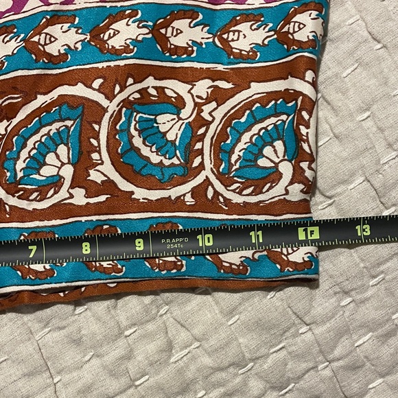 Maeve Orange Floral Wide-Leg Border Print Pants - Picture 11 of 11